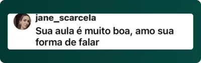 Depoimento de aluna: Aula maravilhosa