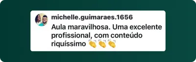 Depoimento de aluna: Aula descomplicada, conteúdo concreto e objetivo
