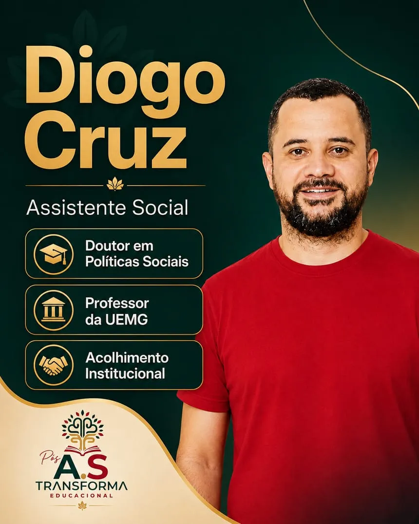 Professor Diogo Cruz, doutor em Políticas Sociais e professor da UEMG