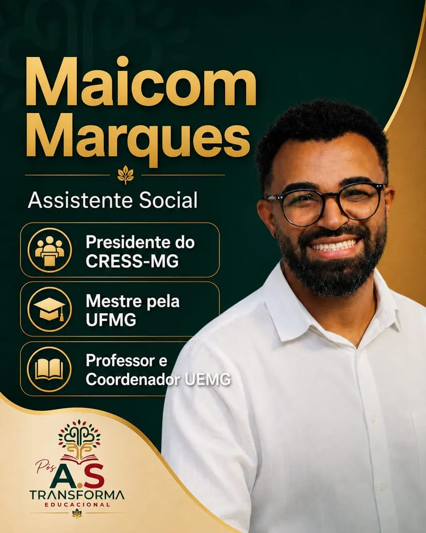 Professor Maicom Marques de Paula, presidente do CRESS-MG
