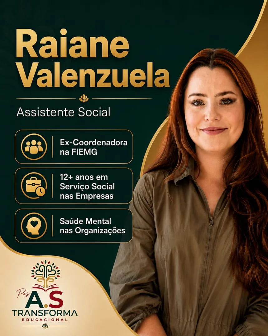 Professora Raiane Valenzuela, especialista em saúde mental nas organizações