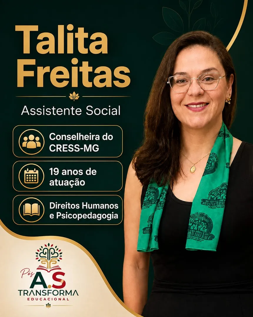 Professora Talita Silveira Freitas, especialista em Direitos Humanos e Serviço Social na Educação
